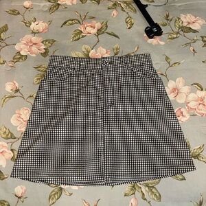 Brandy Melville gingham mini skirt